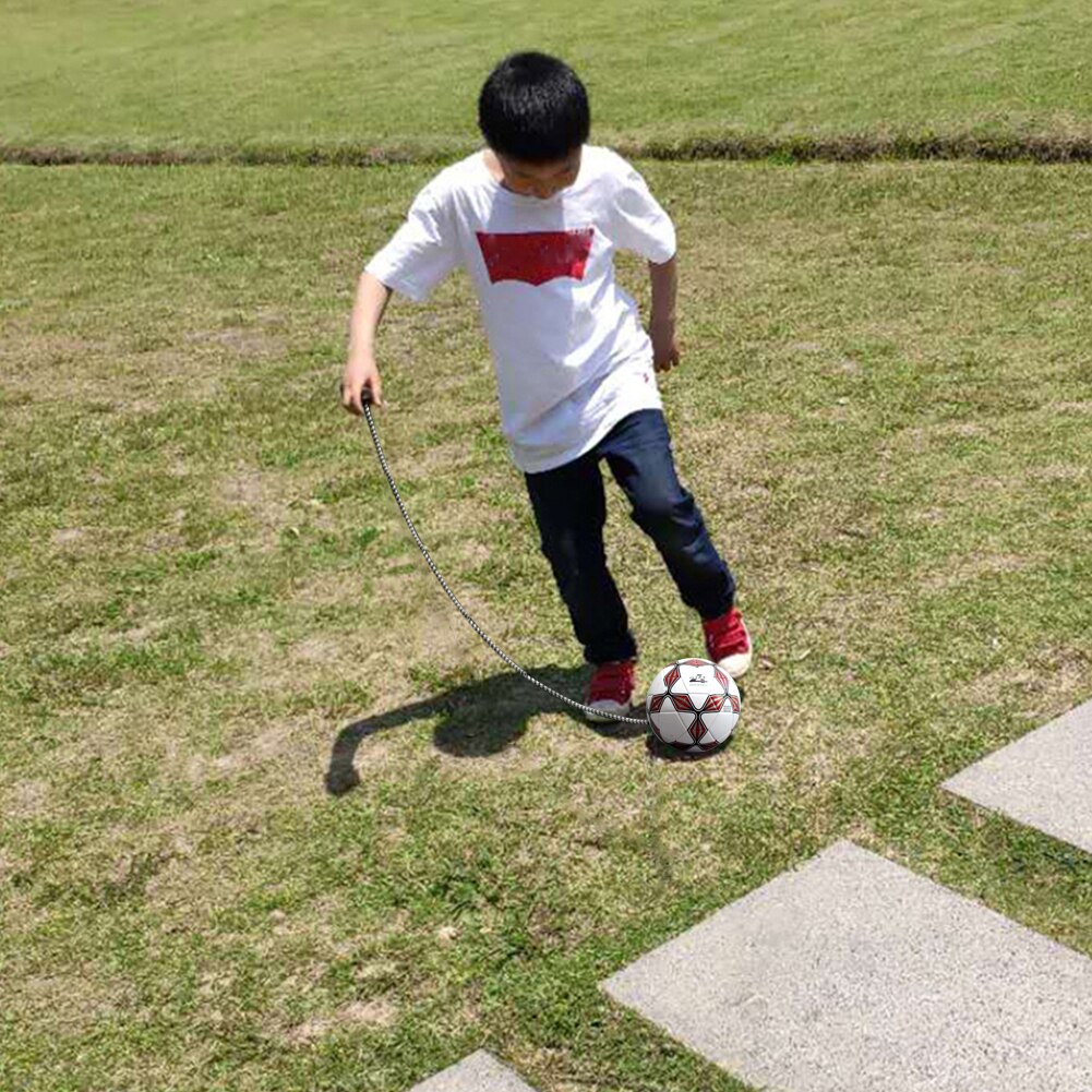 Soccer Ball with Rope Auxiliary Childrens Training Balls Kick Back Football School Sport Training Balls Equiment