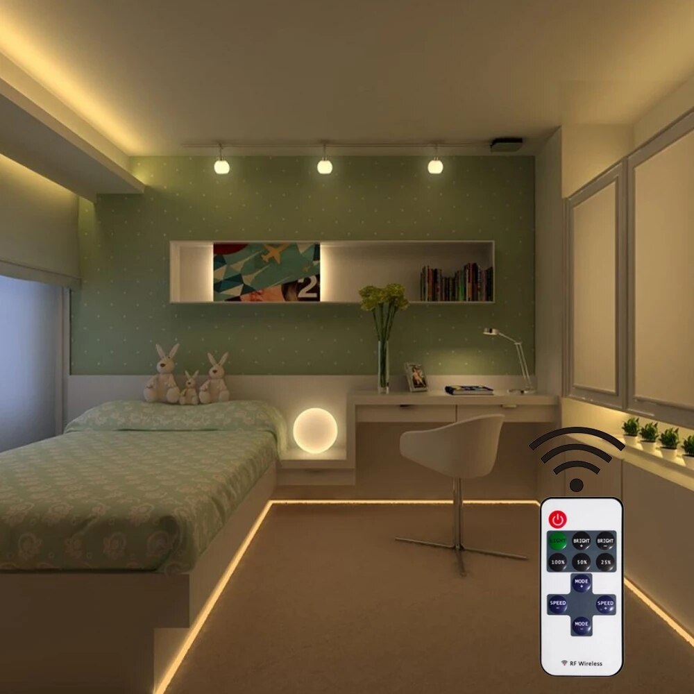 Mini 11Keys RF Wireless Led Remote Controller Single Color Dimmer DC5-24V For 5050 3528 2835 5730 3014 Led Strip