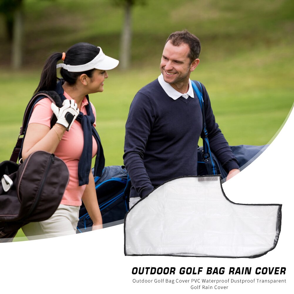 PVC Golf Bag Cover Outdoor Waterproof Dustproof Transparent Golf Bag Cover Rain Cover Protector Supplies