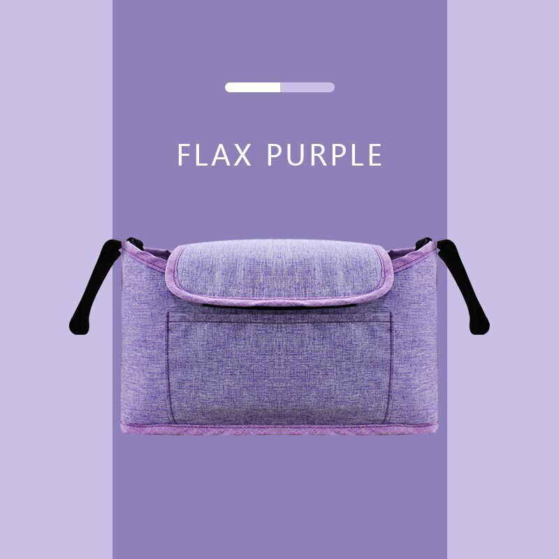 Bolsa Universal para cochecito, organizador de accesorios para cochecito de bebé, cubierta de portavasos, bolsa de invierno, bolsa de almacenamiento para botella: Morado