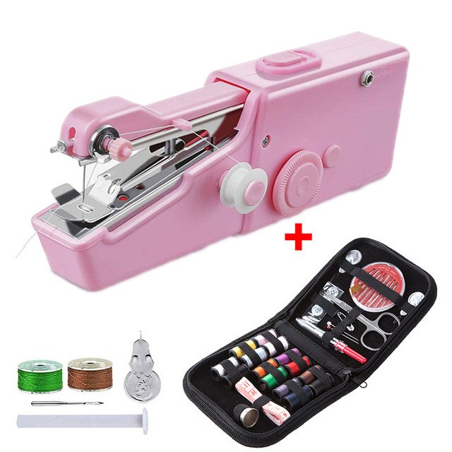 Electric Portable Sewing Machine Handheld Mending Clothes Machine Cordless Stitch Household Tool Fabric Clothing Kids Cloth: D3