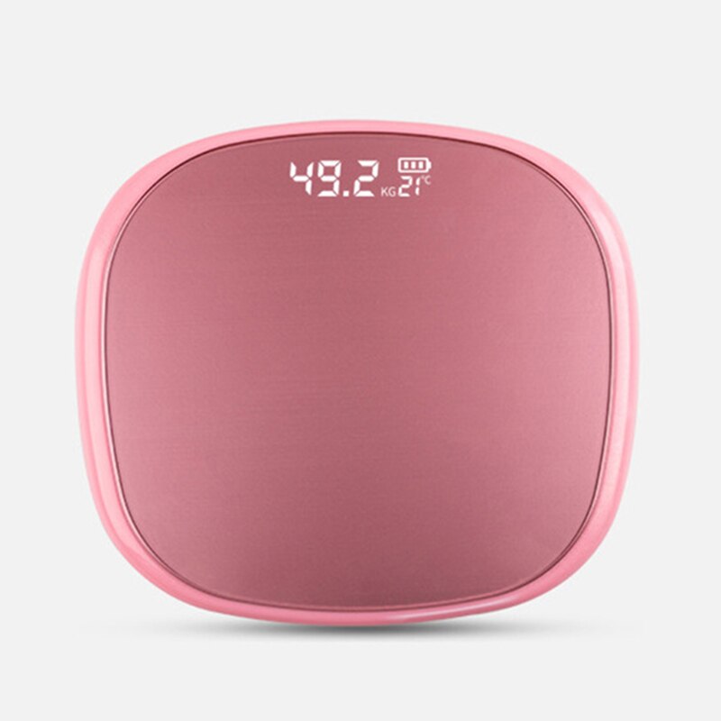 Adult Height Special-Shaped Bathroom Body Scale Smart Electronic ​Scales ​Toughened Glass LED Digital Household Weighing Scales: Pink battery