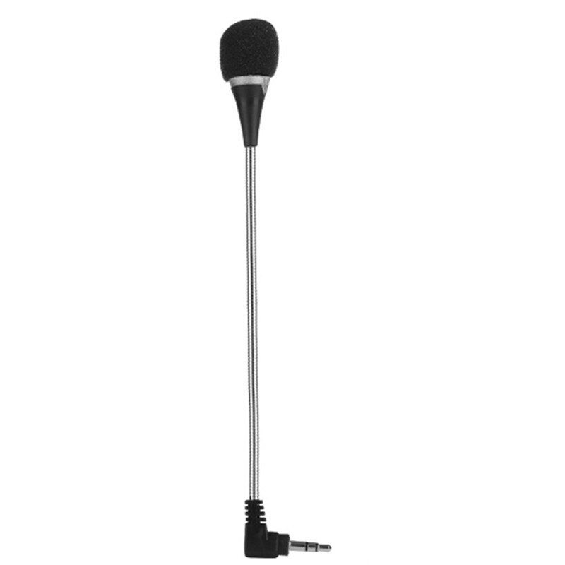 VOBERRY 3.5mm Jack Plug Flexible Mini PC Microphone Studio Speech Mic Stand Holder For PC Desktop Notebook Skype Chat #: Default Title