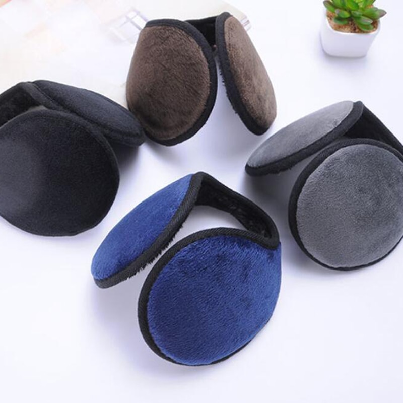 Unisex Solid Winter Earmuffs Women Men Ear Cover Protector Thicken Plush Soft Warm Earmuff Warmer Apparel Accessories