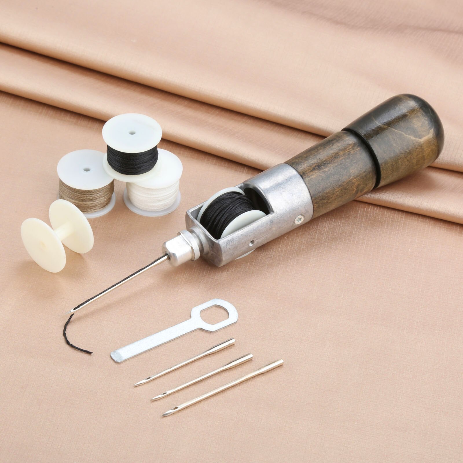 Leather Sewing Stitching Tool Leather Hand Sewing Machine Waxed Thread Leather Craft Edge Stitching Belt Strips Shoemaker Tool