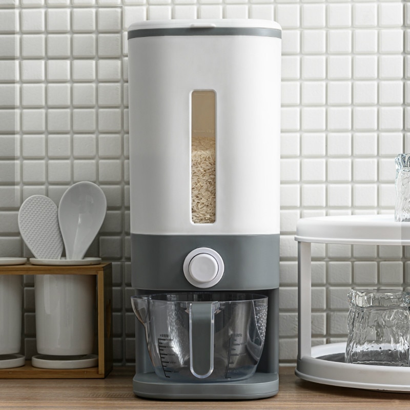 Küche Reis Kasten Lagerung Kasten Automatische Getreide Spender Boxs Feuchtigkeit-beweis Versiegelt Müsli essen Kasten Korn Behälter Reis Container