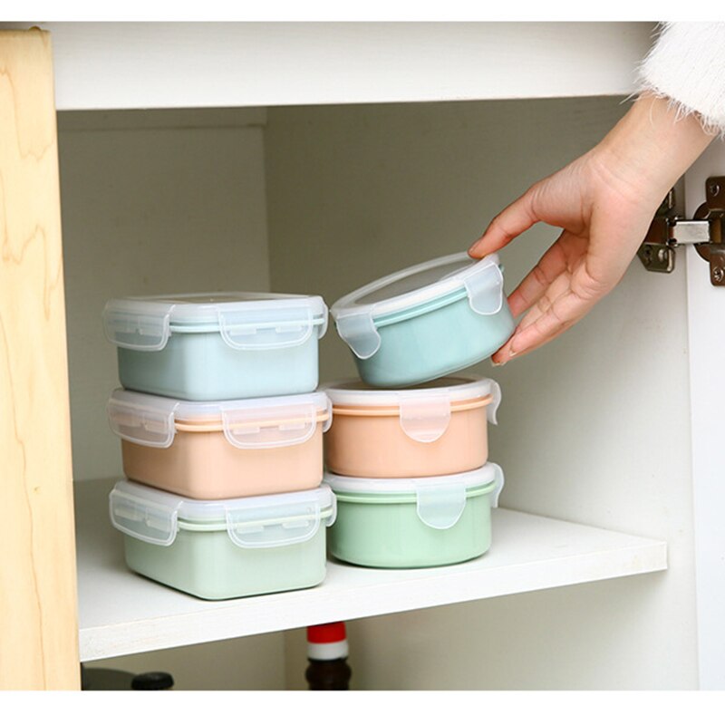 Lunch Box Food Storage Containers Mini Refrigerator Crisper Plastic Storage Box Sealed Box with Lid Leak Proof