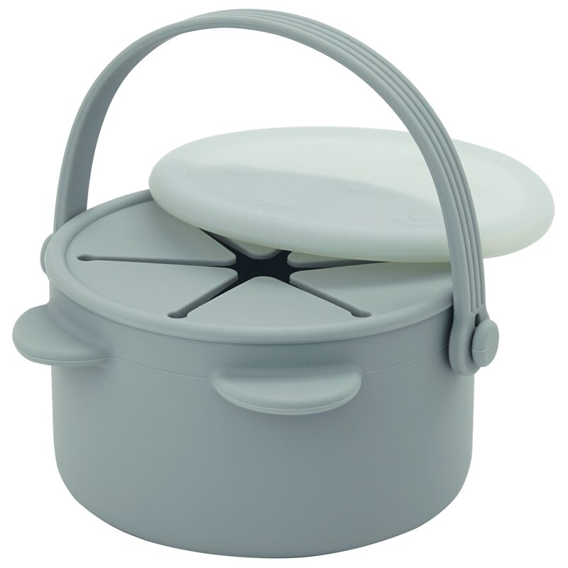 Draagbare Kawaii Cartoon Bear Shape Baby Siliconen Snack Cup Voeden Effen Voedsel Opbergdoos Container Met Deksel Baby Sutff: 003 Green