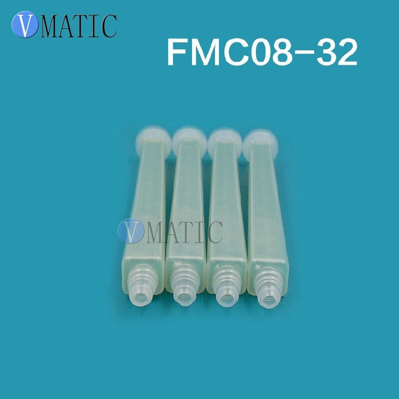 10 stk plastisk harpiks statisk mixer fmc 08-32 blandingsrørsdyser til duo-pakke epoxier firkantet form grøn farve