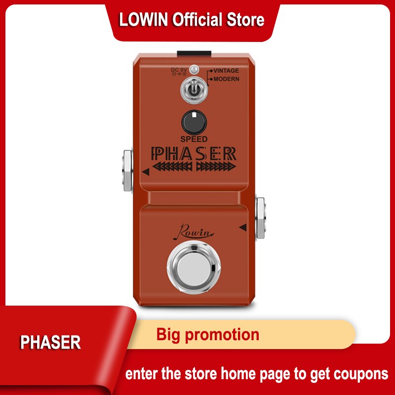 Rowin Guitar Phaser Pedal Analog Phase Effect Pedal True Bypass