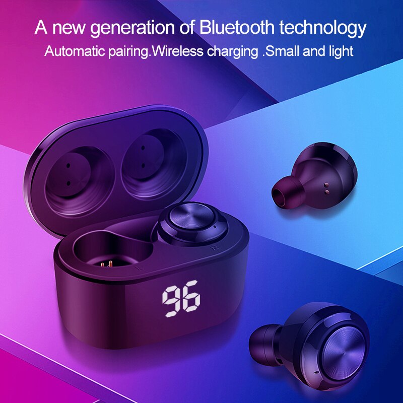 Bluetooth Wireless Headphones With Mic Sports Waterproof TWS Bluetooth Earphones Touch Control Wireless Headsets Earbuds Phone