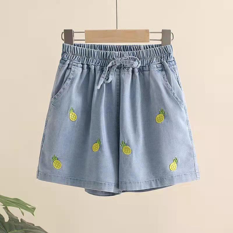 2022 Summer Kids Shorts Girls Denim Shorts Short Princess Jeans Children Girls Shorts Embroidered Girl Clothing E86: boluo / 4