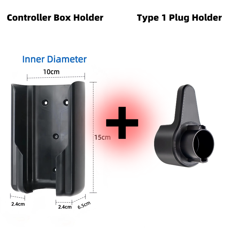 Electric Vehicle Charger Control Box Holder EV Charging Plug Holder Wall-box Holder Easy Install: Brown