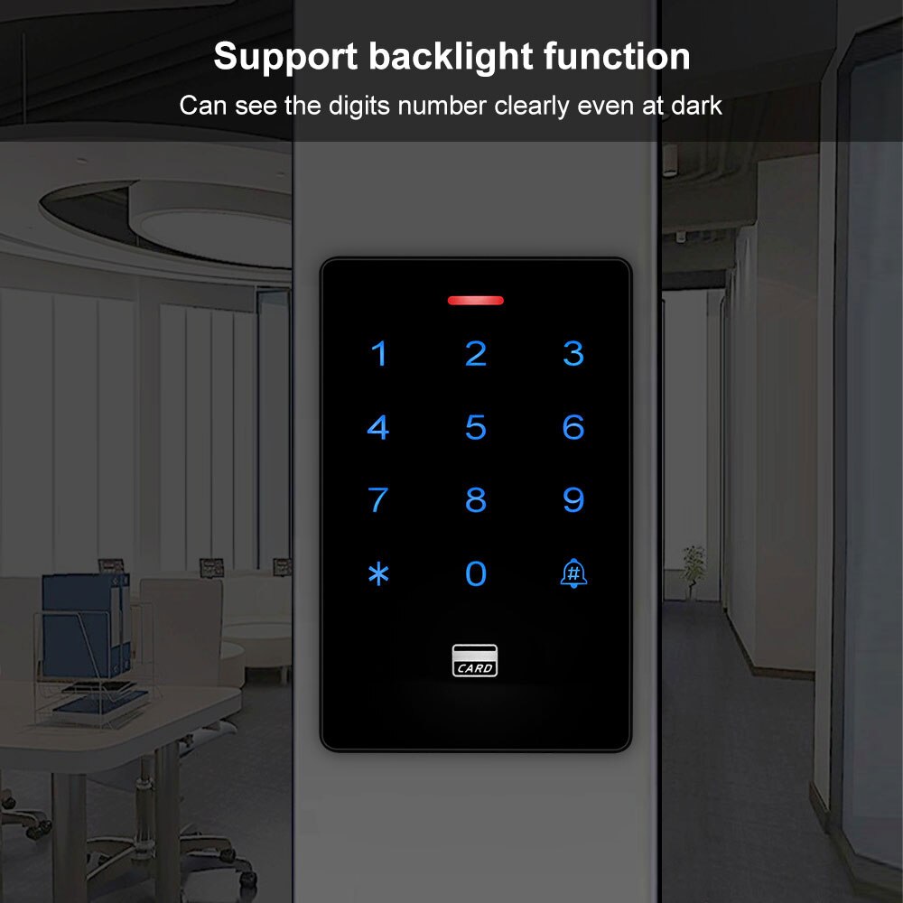 Outdoor IP68 Waterproof RFID Access Control Keypad Electronic Access Controller 125KHz Key Cards for Door Access Control System