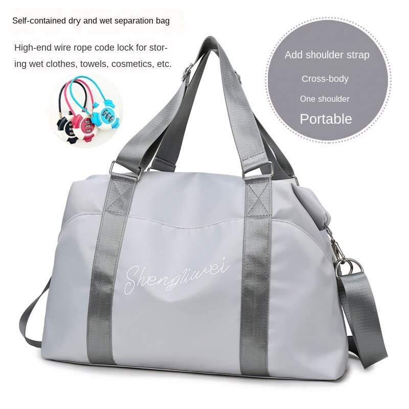 Di viaggio On-Line Rosso Tirare Asta Borsa Da Viaggio Leggero Grande Capacità Extra Large Borsa Da Palestra Sport Femminile Sacchetto Dei Bagagli Tote borsa: little Light grey