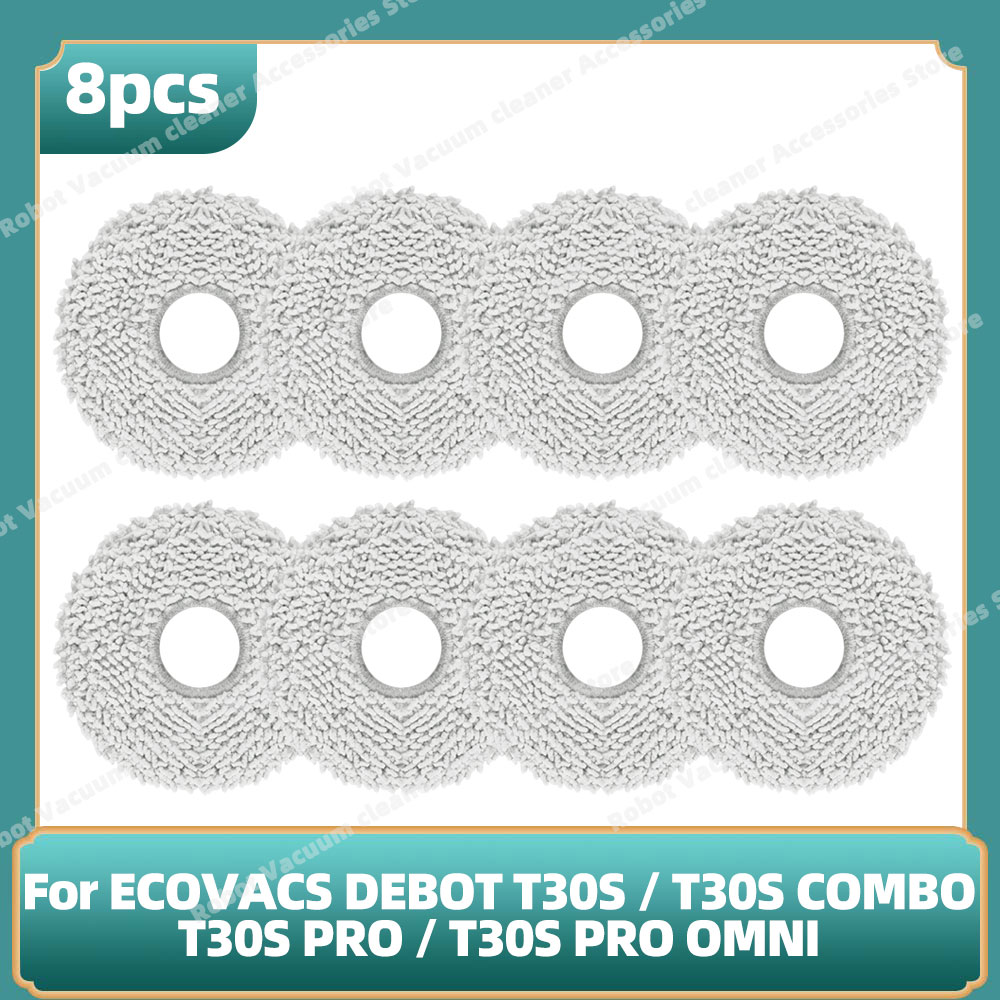 Compatibile per ECOVACS DEBOT T30S / T30S COMBO / T30S pro / T30S pro OMNI / T30S AI Parti Principale Spazzola Laterale Filtro Mocio Sacchetto per la Polvere: Lavanda