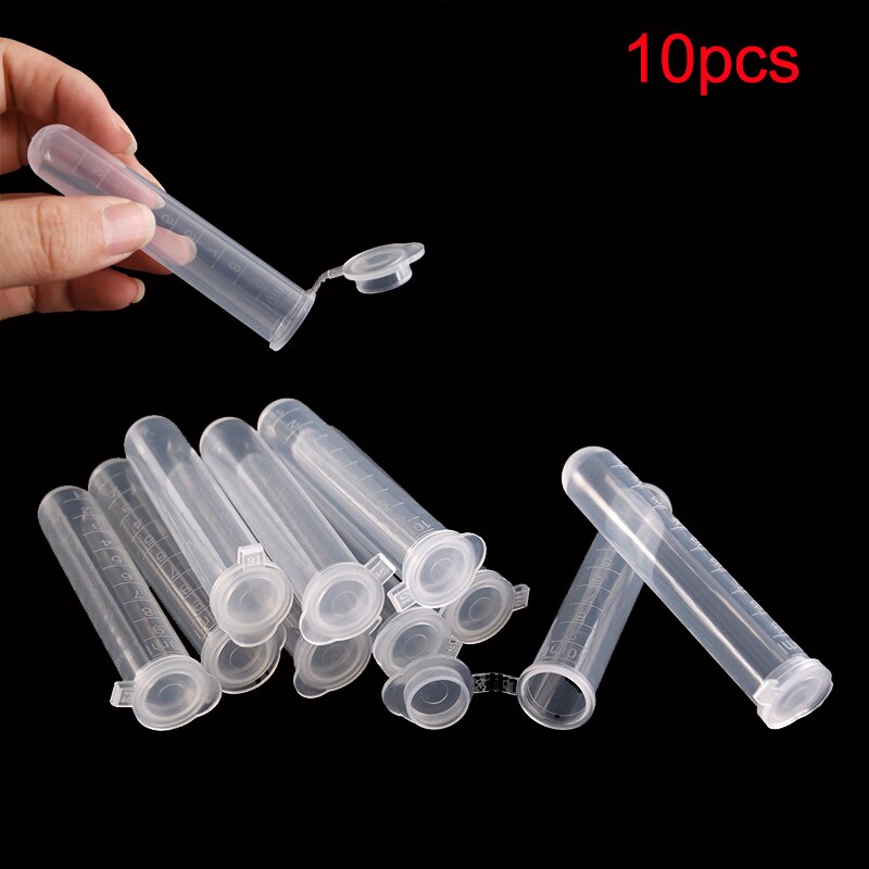 10 Stks/set 10Ml Micro Centrifuge Test Tube Clear Plastic Flacon Container Met Snap Cap Deksel Voor Laboratorium Sample Supply