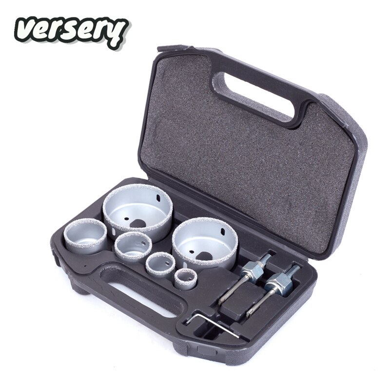 9pcs/set 22mm-73mm carbide alloy hole saw drill bit set tile marble glass ceramic hole cutter power tool drill bit: Default Title