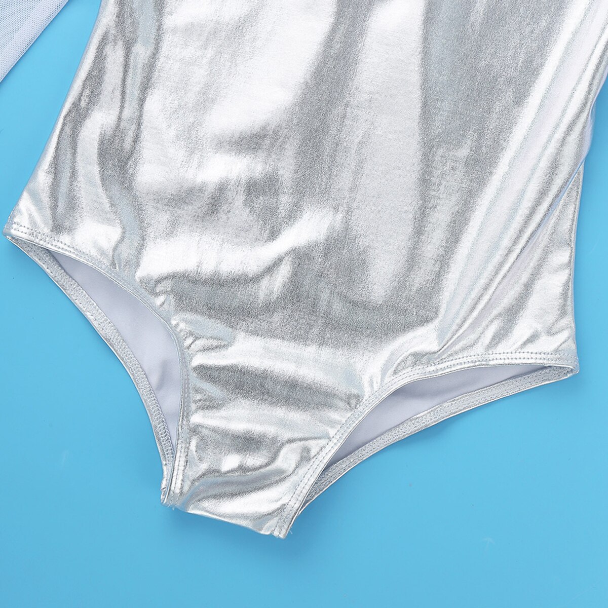 iEFiEL Kids Girls Dance Costumes Sparkly Rhinestone Metallic Ballerina Ballroom Dance Gymnastics Leotard Bodysuit Turnpakje