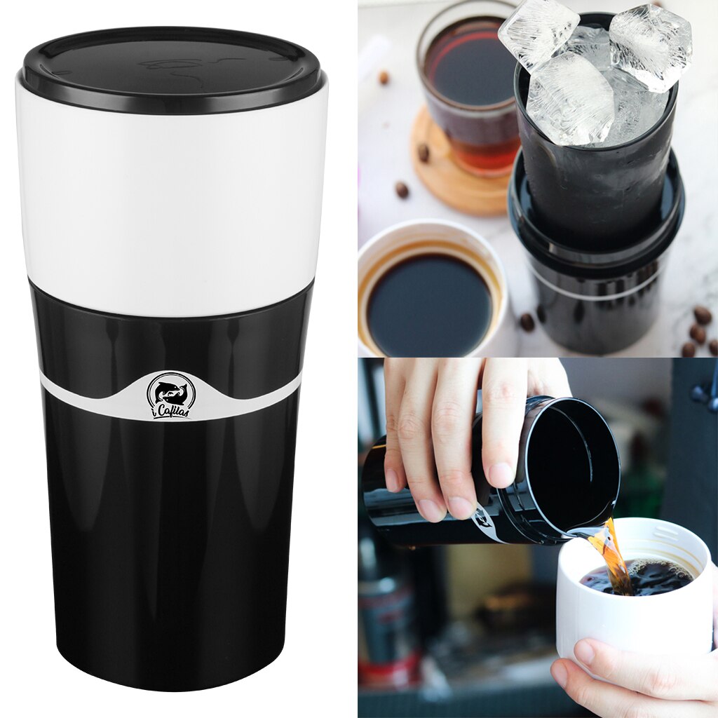 Single Serve Koffiezetapparaat Reizen Mok Compatibel Met K-Cup Voor Gemalen Koffie, drip Instant Koffie Machine (Zwart)