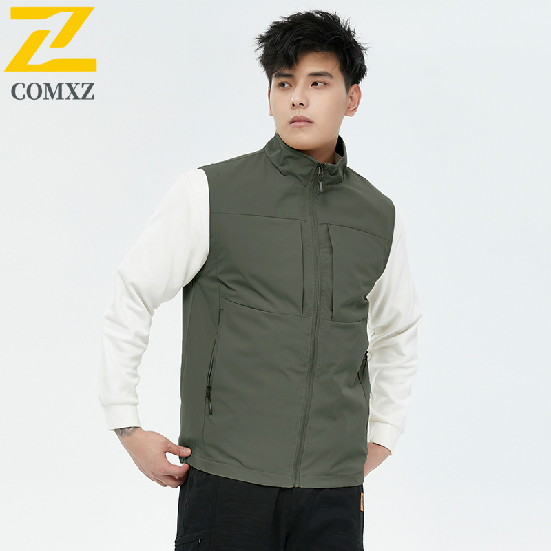 2025 chaleco de otoño para hombre, chaqueta sin mangas con bolsillo y cremallera a prueba de viento a la de , ropa de , chaleco informal para senderismo para hombre