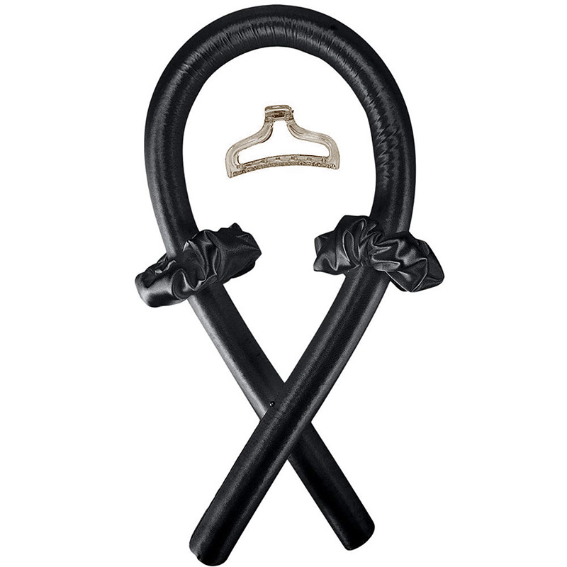 2pcs Heat Free Hair Curler Satin Silk Sleeping Cap Set Headwrap for Natural Curly Hair Long Hair Care Wave Sleeping Curling Tool