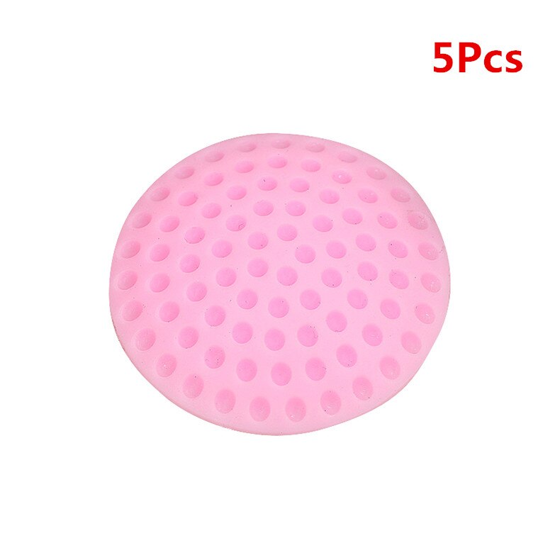 5Pcs Rubber Doorknob Protective Shock Anti-collision pad Silent Door Rear Wall Mute Touch Pad Door Handle Crash Pad: 5pcs pink