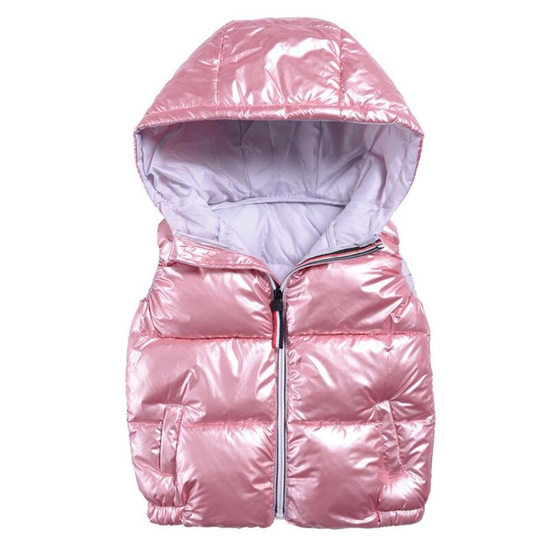 Art Weste freundlicher Oberbekleidung Winter Mäntel freundlicher Kleidung Warme Mit Kapuze Baumwolle Baby Jungen Mädchen Weste Für ändern 3-10 jahre alt: Rosa / 3T