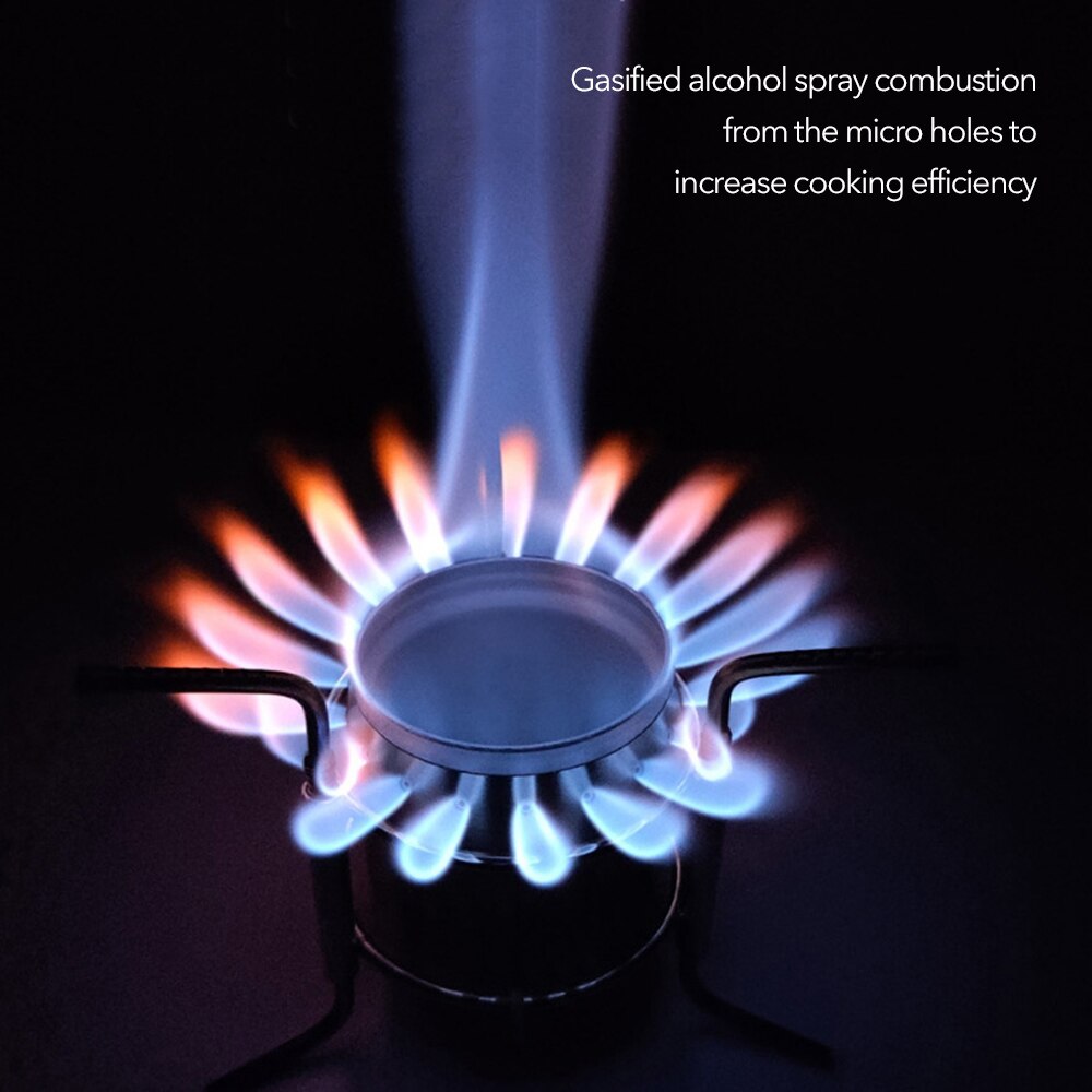 Camping Picnic Stove Alcohol Stove Camping Furnace Outdoor Stainless Steel Liquid Alcohol Stove Portable Liquid Burner