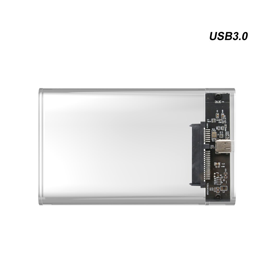 TISHRIC External HDD Case USB 3.0 SATA Type-c Hard Disk Case Adapter Hard Drive Enclosure 2.5" Up to 6GB SDD Case/Box