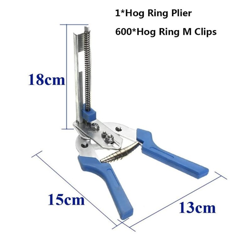Hog Ring Plier Tool M Clips Staples Chicken Hamster Bird Rabbit Mesh Cage Wire Fencing Caged Clamp Poultry Animal Supplies