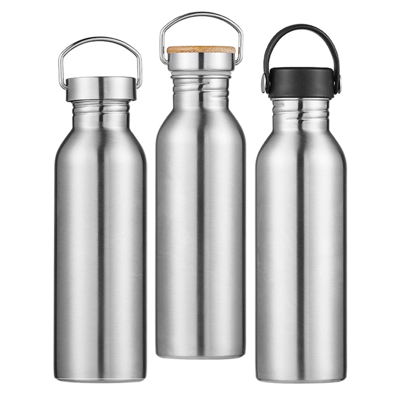 350/500/600/750Ml Draagbare Sport Water Cup 304 Roestvrij Staal Bidon Outdoor Cup Amerikaanse sport Fles Voor Outdoor