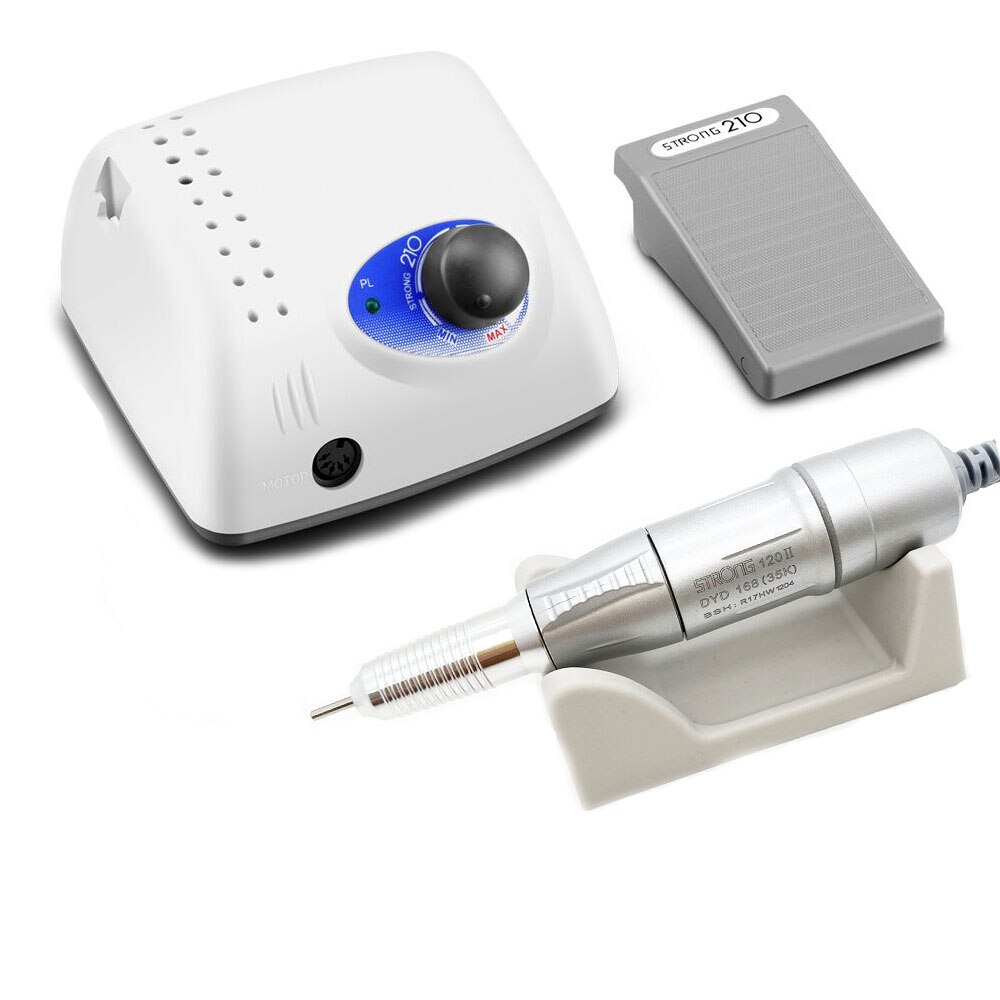Nail Drill Strong 210 Manicure 65W 35000RPM Handpiece Electric Manicure For Nail Milling Cutter Equipment apparatus for manicure