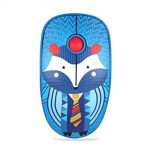 2,4G 1000DPI Animal lindo ratón inalámbrico de los niños adultos mecánica Gamer ratón para ordenador portátil silencioso Mini ratón inalámbrico: Azul
