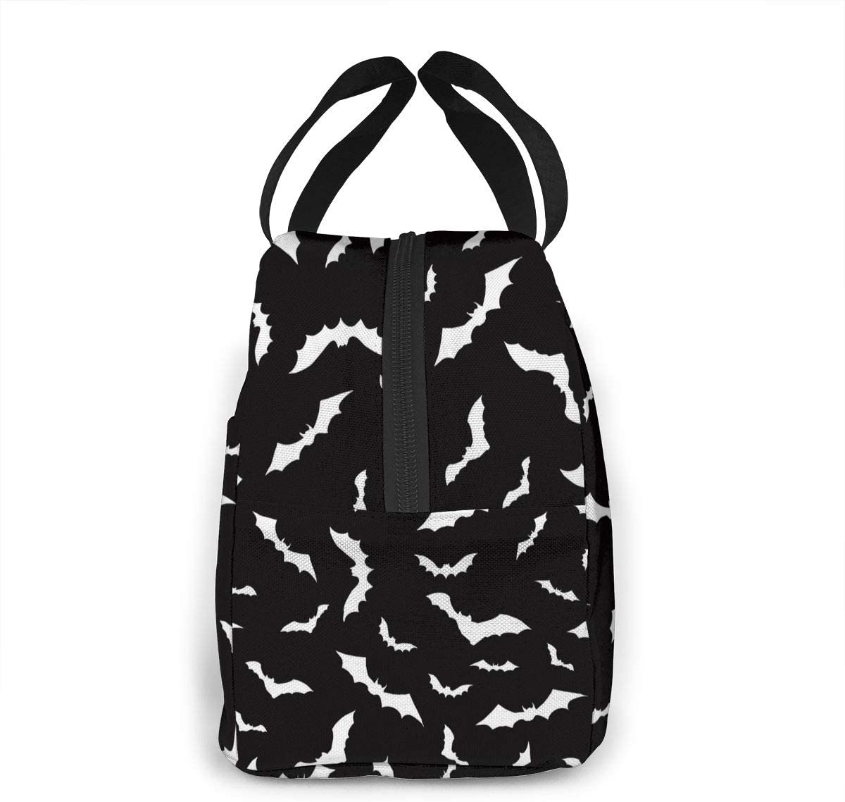 Halloween Bat Lunch Bag Insulated Lunch Box Cooler Tote for Picnic Camping Work Travel