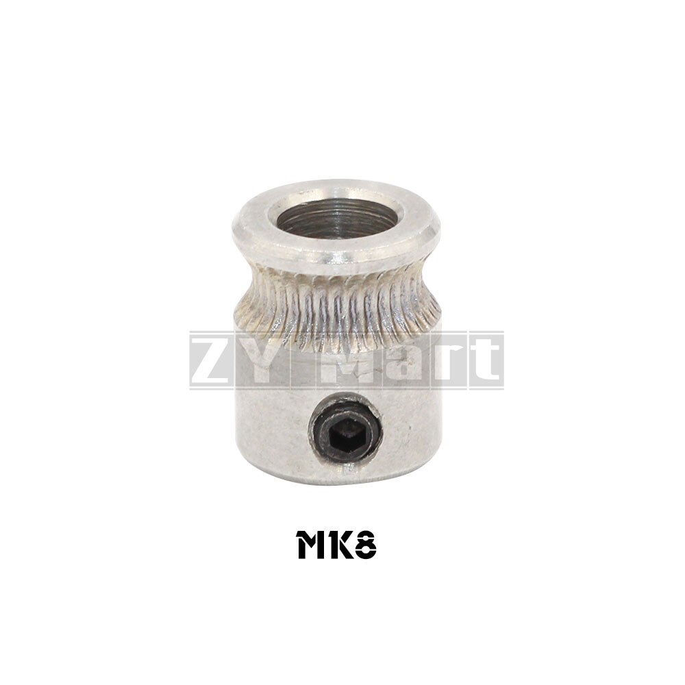 MK8 / MK7 Extruder Drive Gear Bore 5mm For 1.75mm and 3.0mm Hobbed Gear For Makerbot Reprap Mendel Stainless Steel