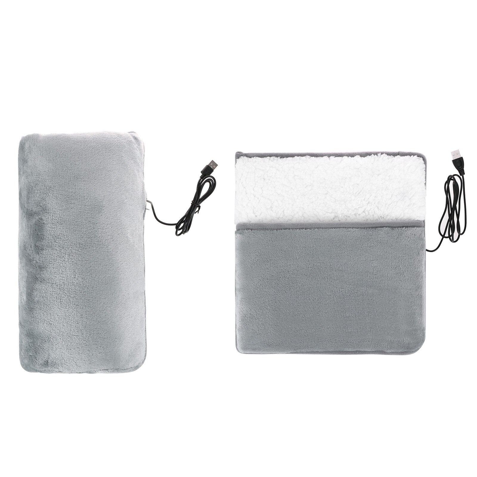Warm Slippers USB Electric Heating Pad Feet Warm Slippers Winter Hand/Foot Warmer Washable Household Foot Warmer: 2pcs