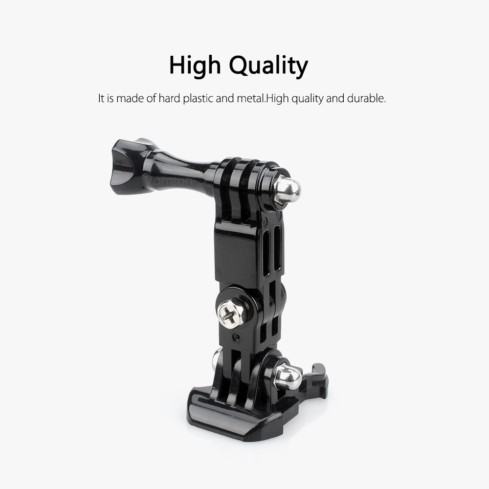 Vamson pour GoPro Hero 8 7 6 5 4 accessoires moyens bras pivotants réglables pour Xiaomi pour DJI OAMO Action SJ4000 casque Bracke VP112