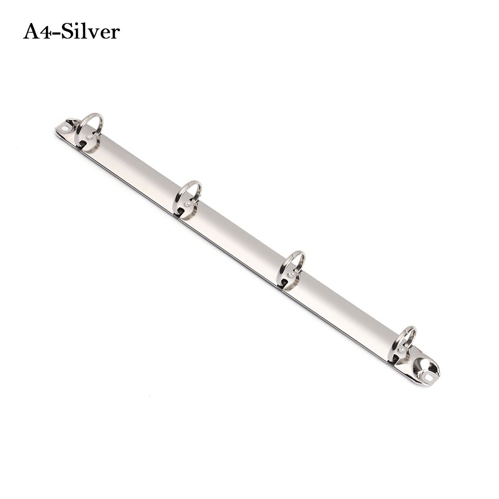 Metal Notebook Binding Hoops Stationery Refillable DIY Ring Binder Clip Loose-leaf Spring Spiral Rings File Folder Accessory: A4-Silver
