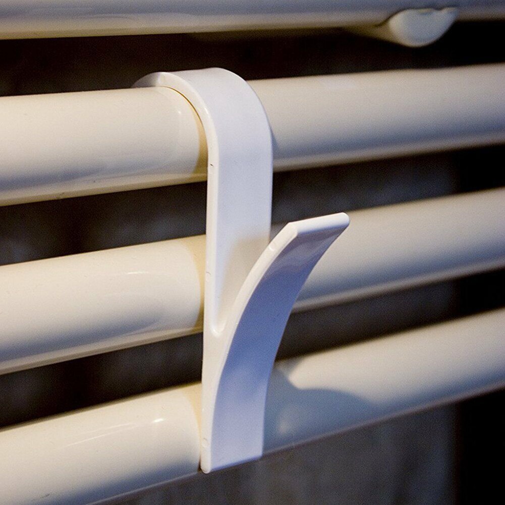 6Pcs Plastic Radiator Rail Hanger Bad Kleding Sjaal Handdoek Kapstok Organizer Voor Verwarmde Handdoek Radiator Rail Bad Haak houder