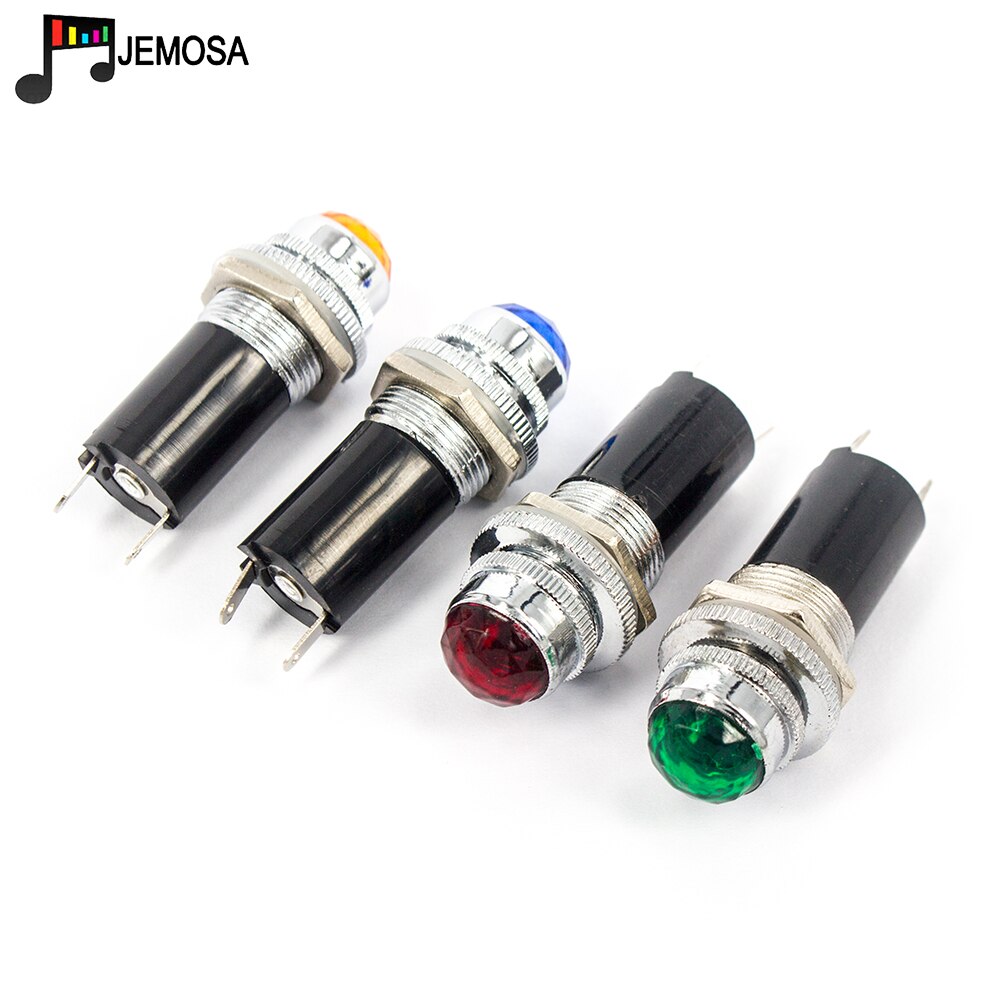 5PCS Power Indicator Lights Signal lamp Diamond Head Lamp Comprises A Bulb Amplifier Parts DIY Audio