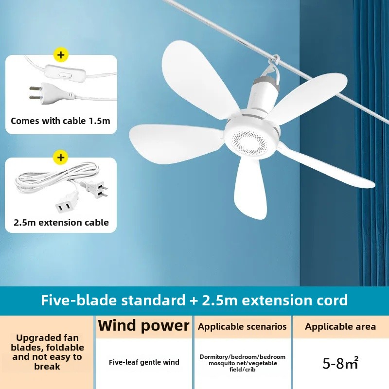 Liten veggmontert elektrisk vifte for hjem og studenthjem, ingen boring nødvendig, ideell for veggdekorasjon på baderom og kjøkken