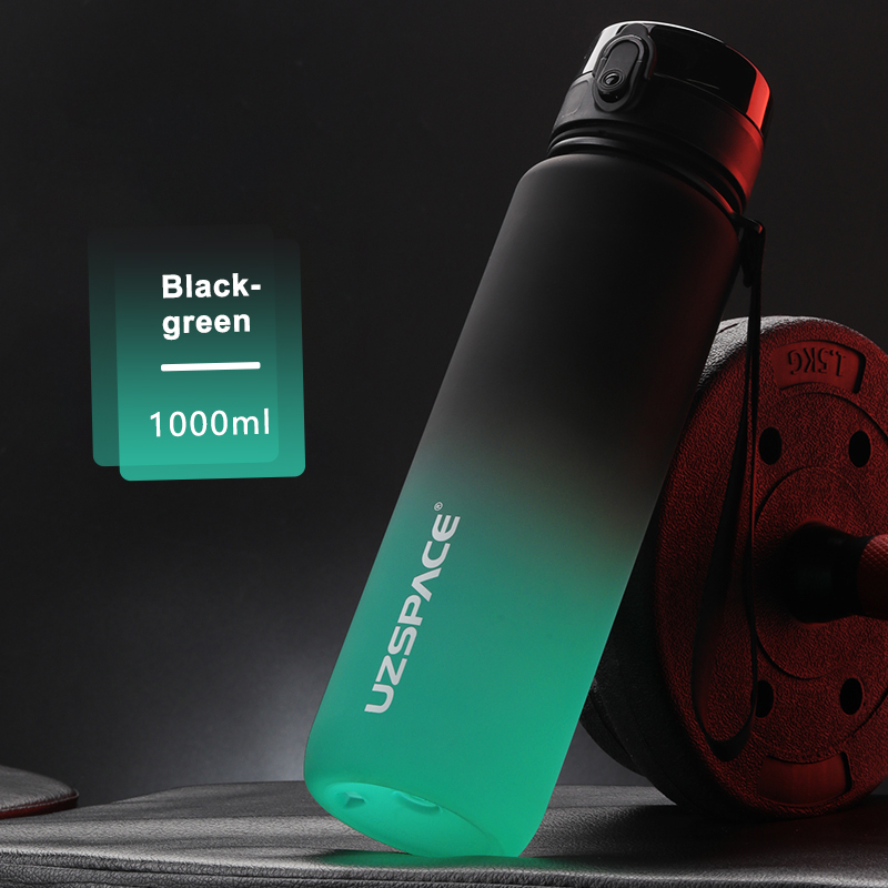 UZSPACE Water Bottle BPA Free Plastic Water Bottle with Carabiner Leakproof Sports Bottle for Gym Fitness 32Oz/1000ml: plum
