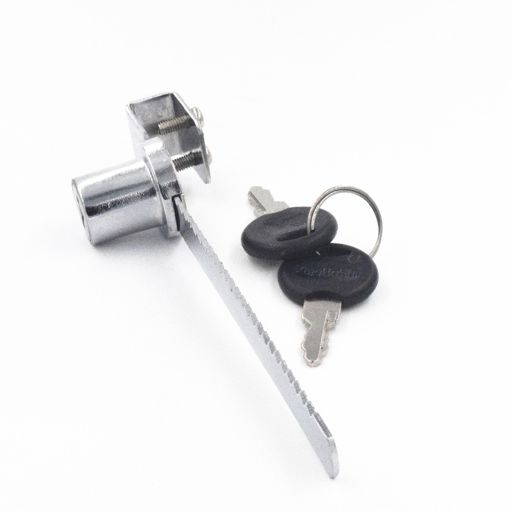 Cabinet Display Showcase Drawer Case Sliding Glass Push Door Ratchet Lock 2 Keys