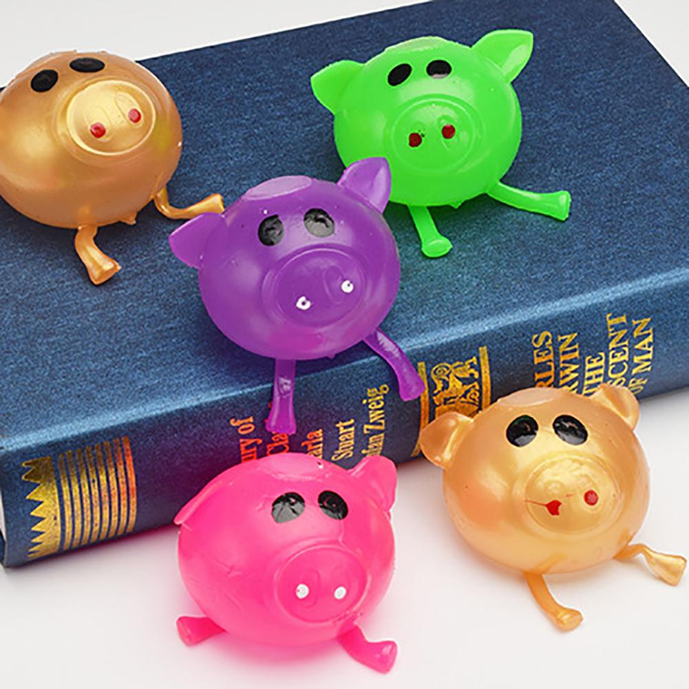 One Cute Anti Stress Water Pig Ball Vent Toy Venting Sticky Smash Squeeze Novelty Shocker Gags Jokes Prank Stress Reliever Toys