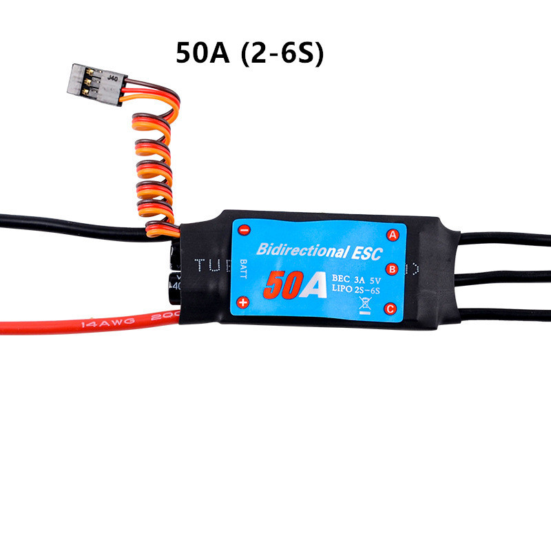 ZMR Bidirektionale 12A-200A Bidirektionale Bürstenlosen ESC für Fernbedienung Auto Pneumatische Unterwasser Propeller: Lila