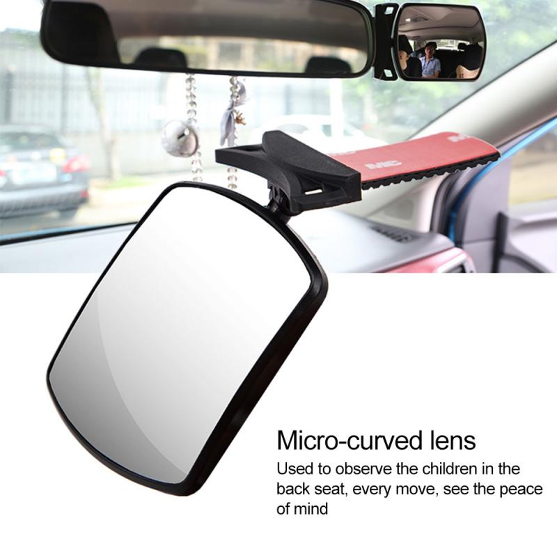 Espejo retrovisor ajustable para coche para niños, accesorio convexo auxiliar para asiento de seguridad de bebé, accesorios para coche