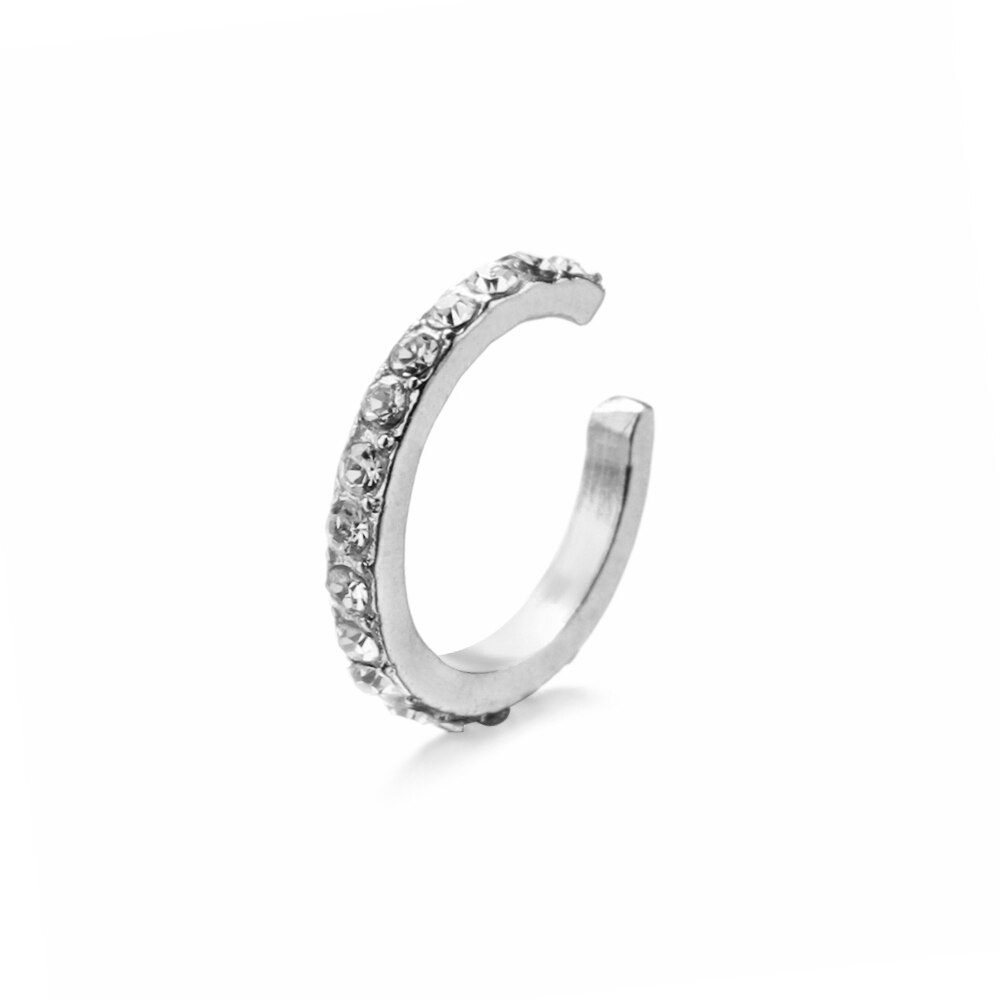 1/2 PC Minimalistischen ohr schnalle schmuck ohne ohr Clip ohrringe Koreanische Ausführung von ohr schnalle ohne See Ring ohr schnalle schmuck: silber-