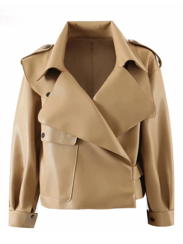 Aelegantmis sort kort løs pu læderjakke efterår vinter blød kunstlæder jakke street casual outwear damer biker jakke