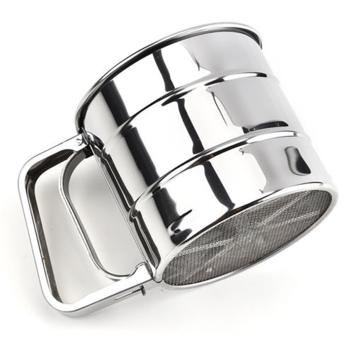 Stainless Steel Mesh Flour Sifter Sieve Strainer Cake Baking Kitchen Helper Prop Flour Sugar Icing Mesh Sifter Shaker Cup